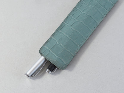 Croc Leather Pen Case - Planner Accessories