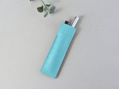 Croc Leather Pen Case - Planner Accessories