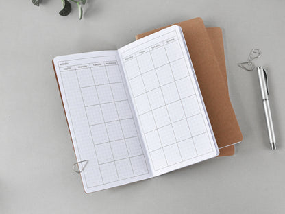 Monthly insert travelers notebook