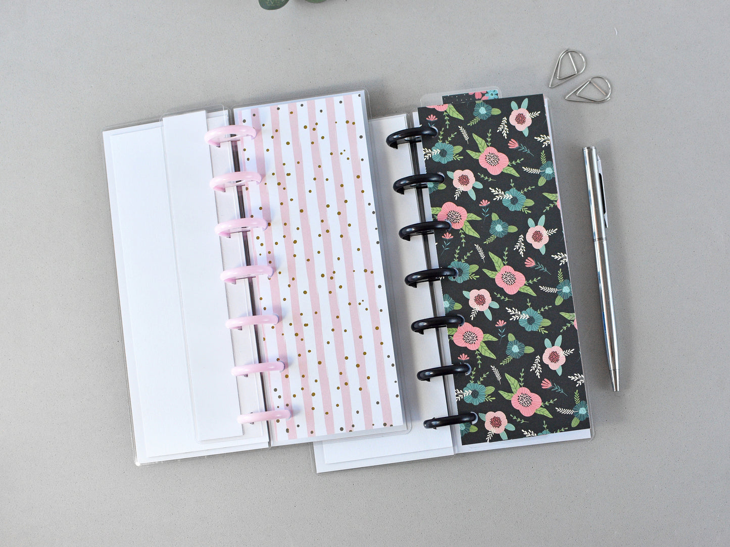 Black and pink dividers for HP skinny mini