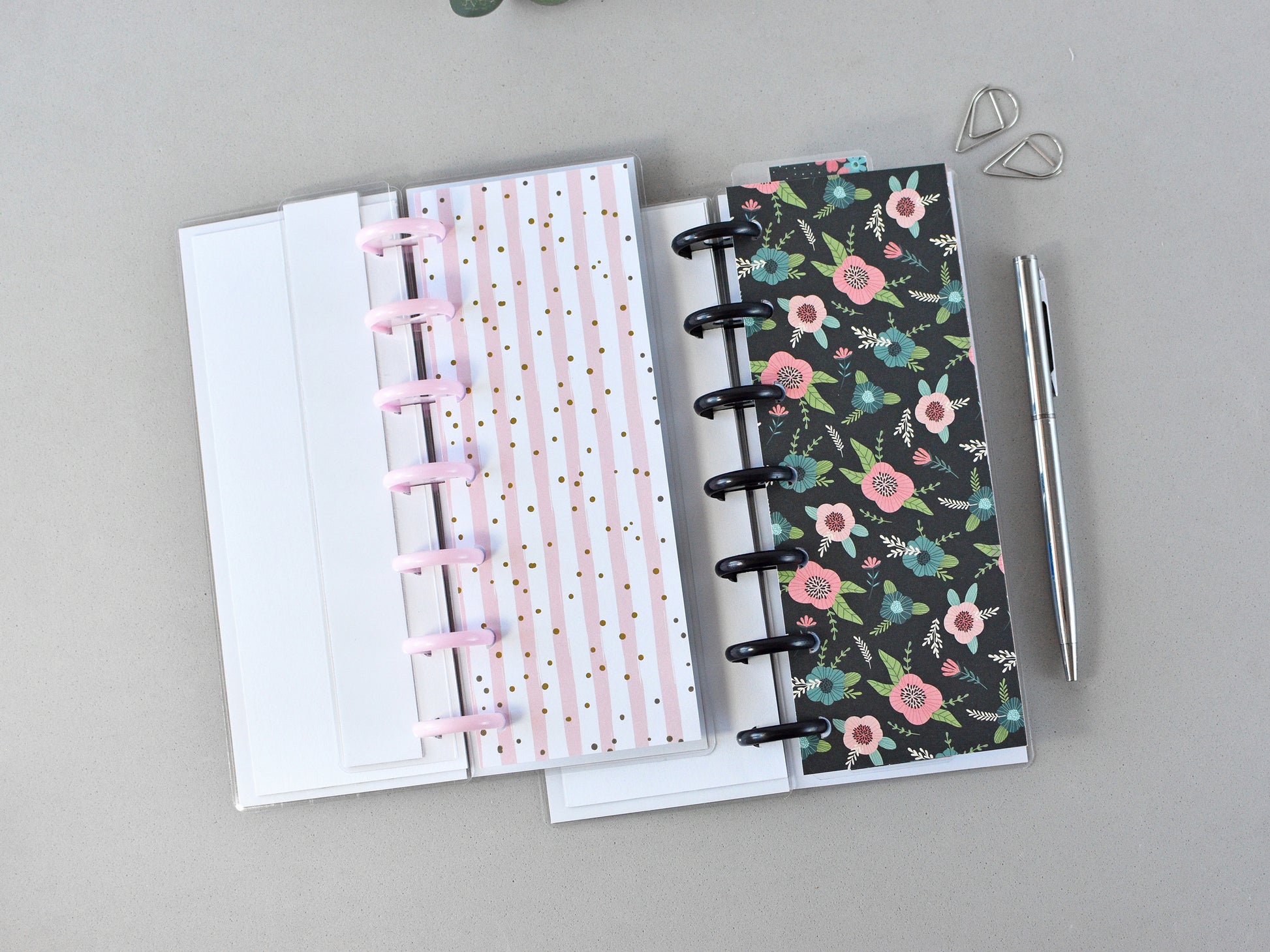 Black and pink dividers for HP skinny mini