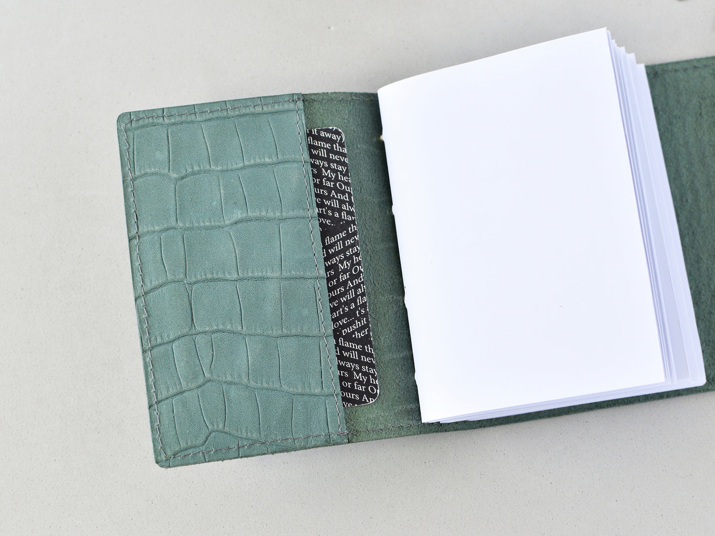 Leather Mini Softbook Journal - Turquoise