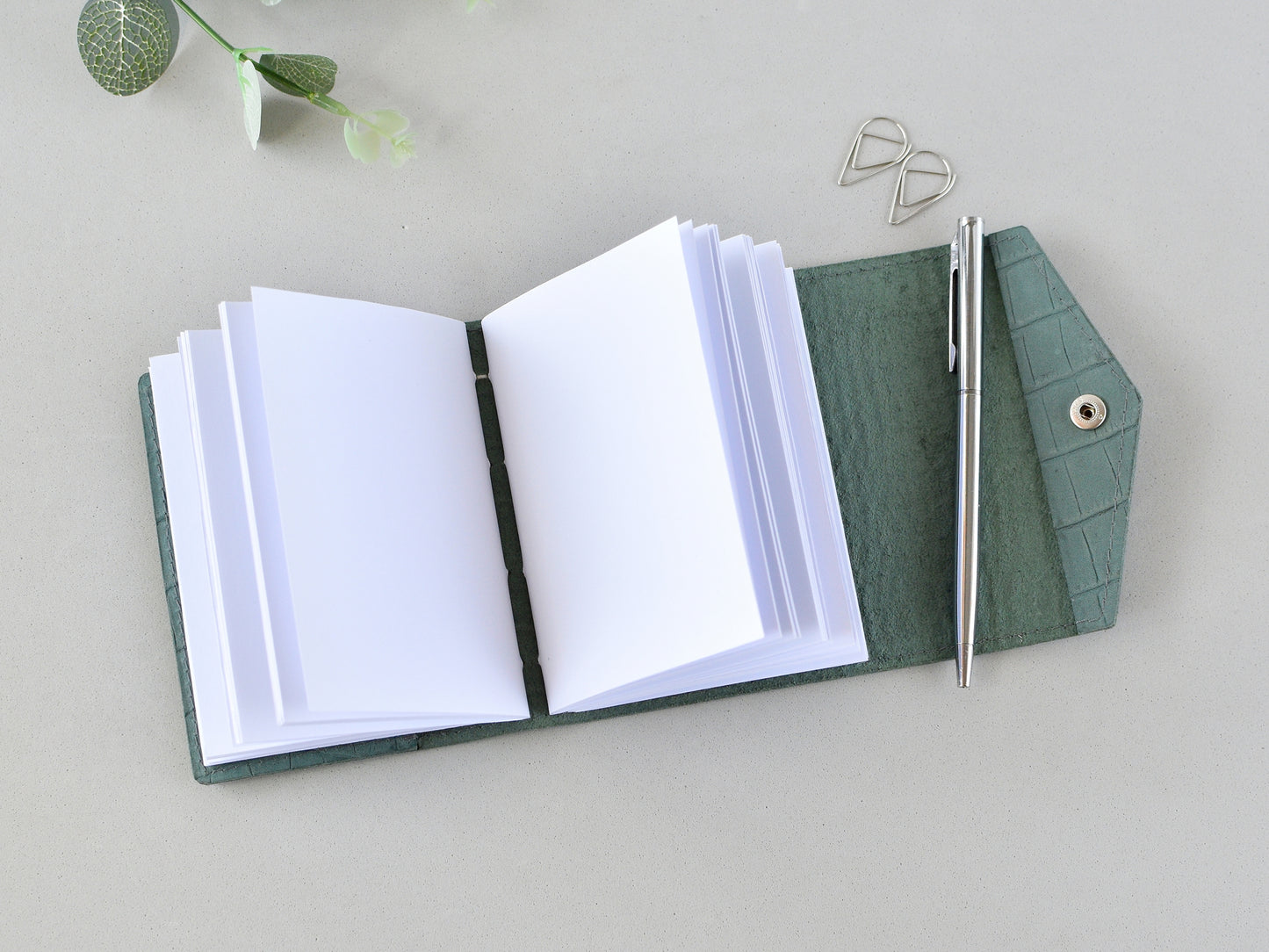 Leather Mini Softbook Journal - Turquoise