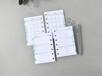Monthly Weekly Planner Refill Inserts (Pocket Size) / Pc05
