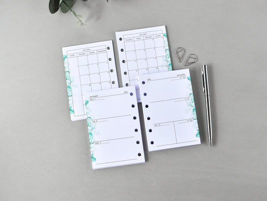 Monthly Weekly Planner Refill Inserts (Pocket Size) / Pc05