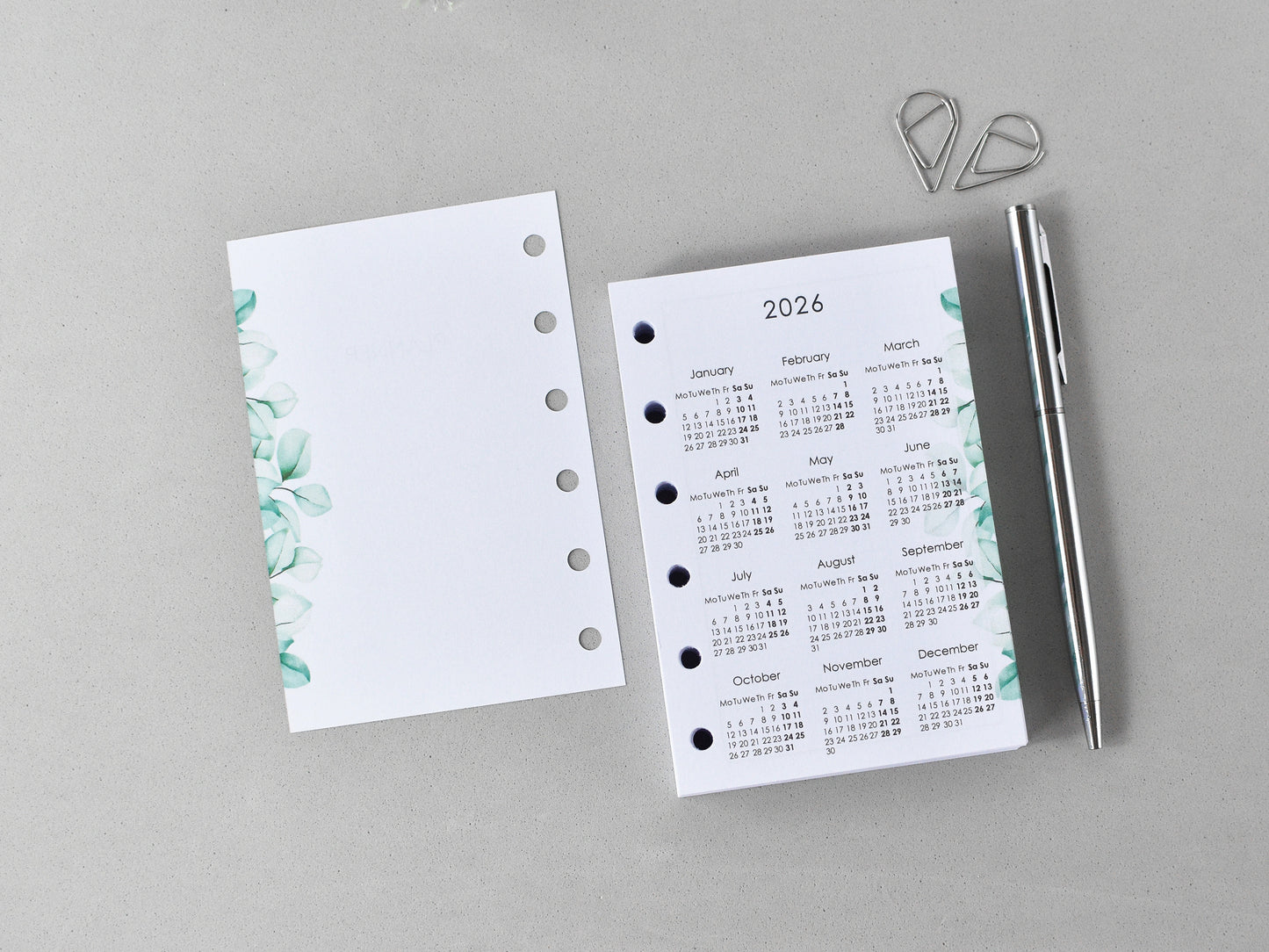 Monthly Weekly Planner Refill Inserts (Pocket Size) / Pc05