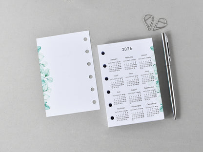 Monthly Weekly Planner Refill Inserts (Pocket Size) / Pc05