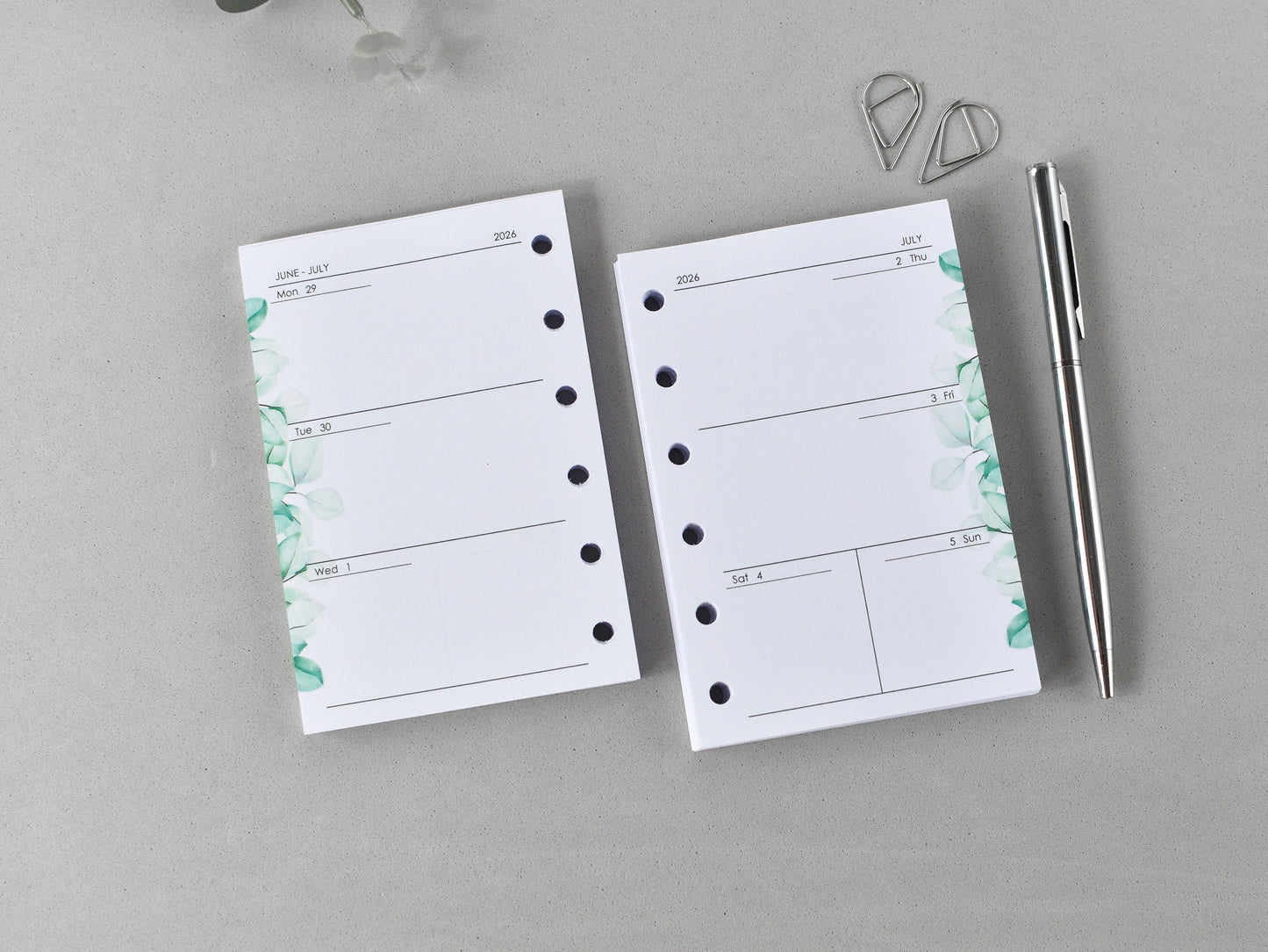 Monthly Weekly Planner Refill Inserts (Pocket Size) / Pc05
