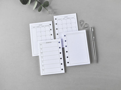 Pocket planner inserts monthly weekly