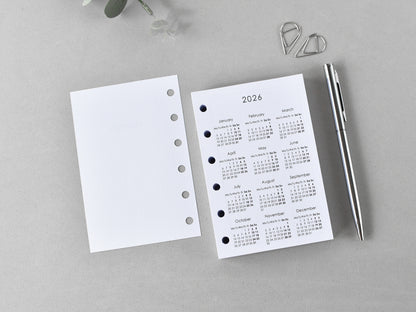 calendar inserts pocket size