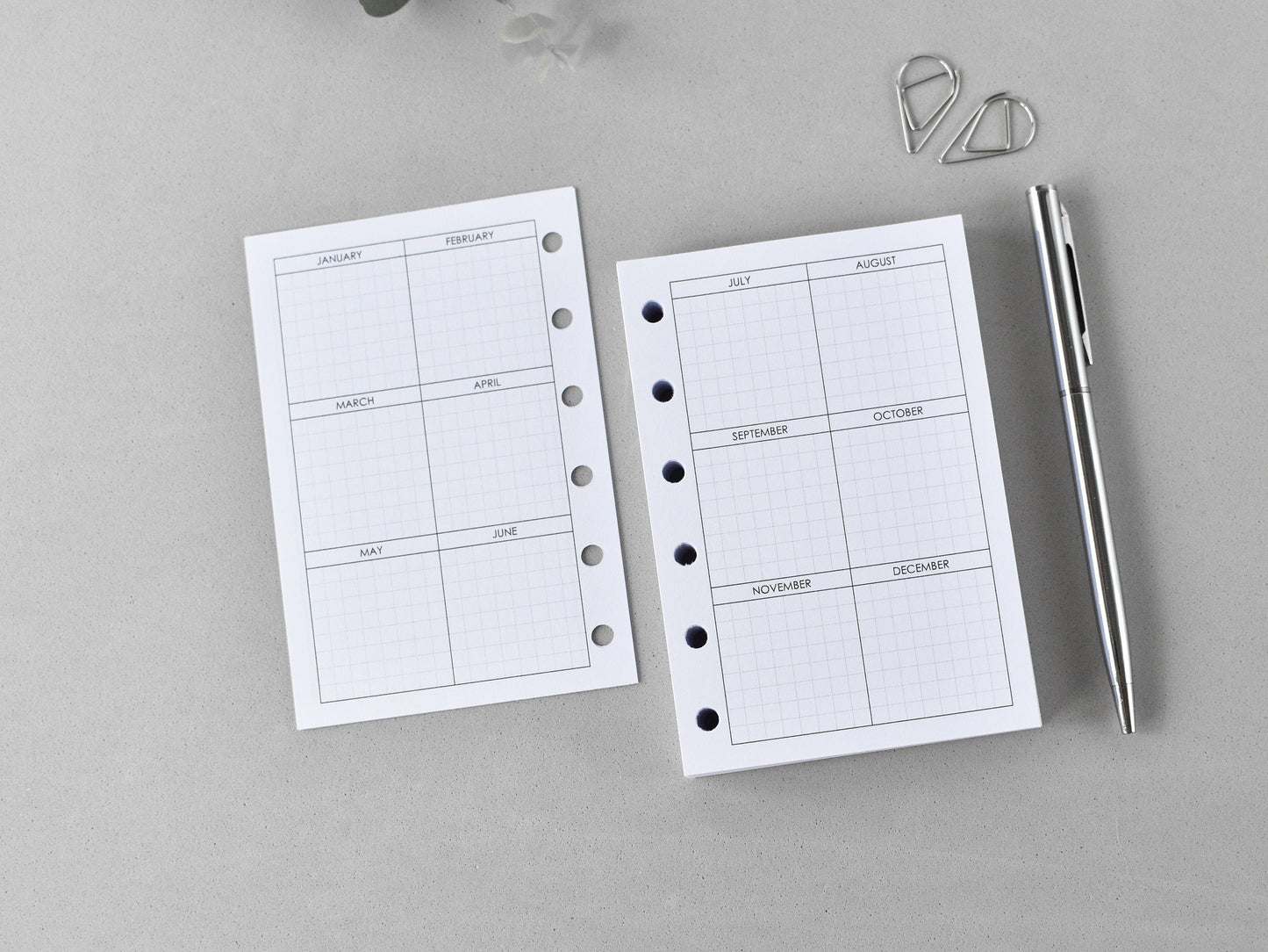 future log pages for pocket planner a7
