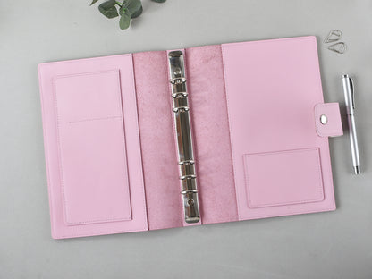Planner cover with rings A size, show opened