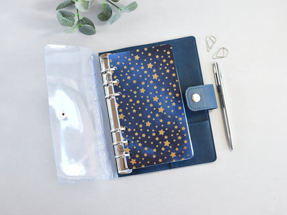 Faux Leather Ring Planner With Inserts (Personal Size)
