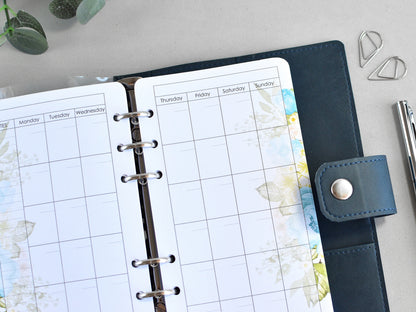 Faux Leather Ring Planner With Inserts (Personal Size)