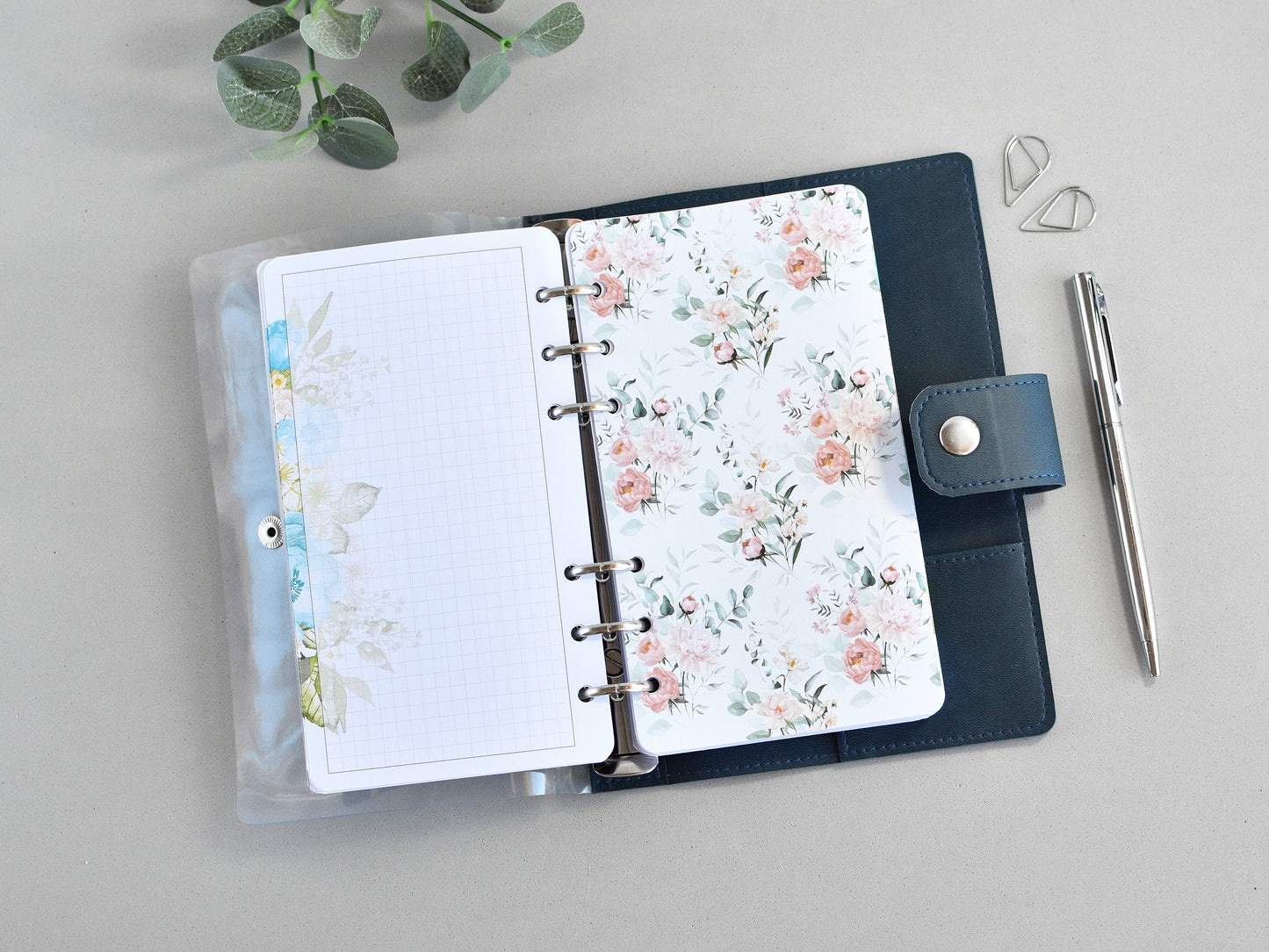 Faux Leather Ring Planner With Inserts (Personal Size)