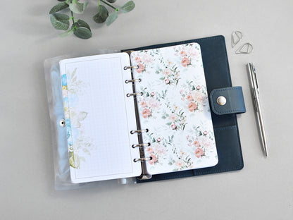 Faux Leather Ring Planner With Inserts (Personal Size)