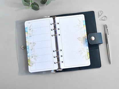 Faux Leather Ring Planner With Inserts (Personal Size)