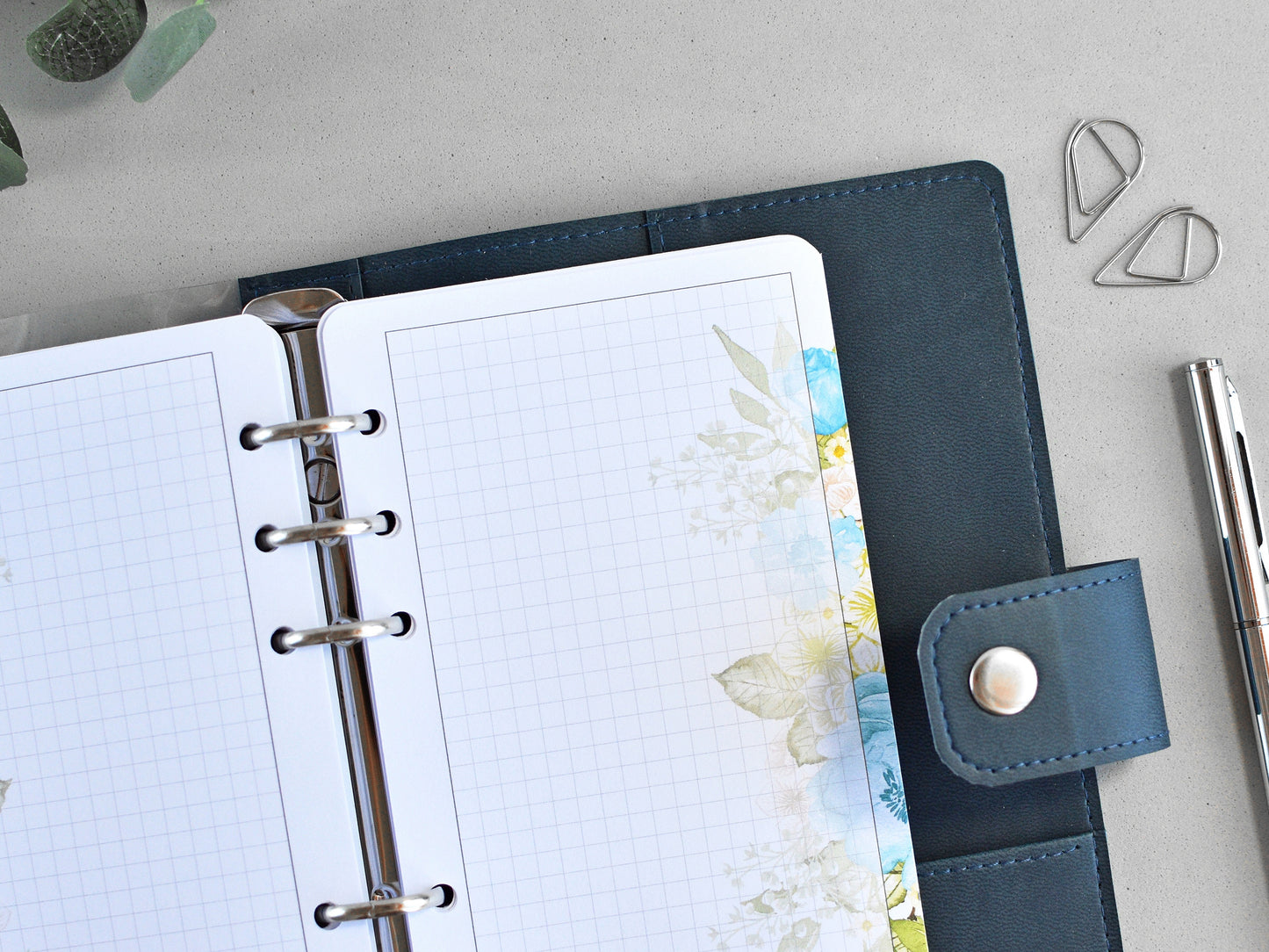 Faux Leather Ring Planner With Inserts (Personal Size)