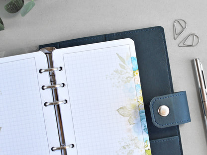 Faux Leather Ring Planner With Inserts (Personal Size)
