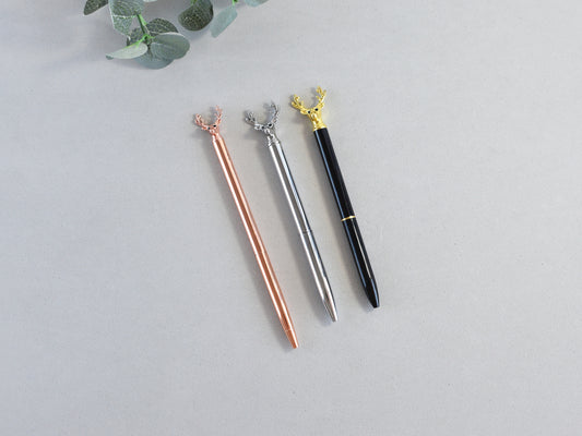 Decorative Metal Pens with a Deer