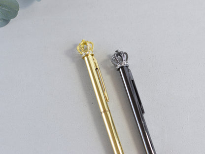 Decorative Metal Pens with a Crown