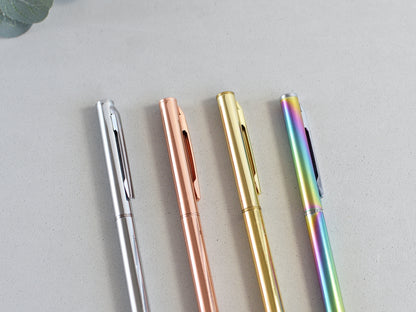 Decorative Metal Pens (Different Colors)