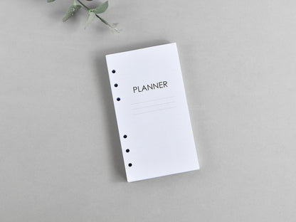 Planner Notebook Inserts Bundle - Monthly Weekly Refill (Personal Size) / P01