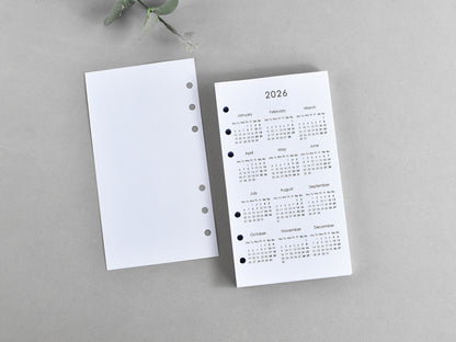 Planner Notebook Inserts Bundle - Monthly Weekly Refill (Personal Size) / P01