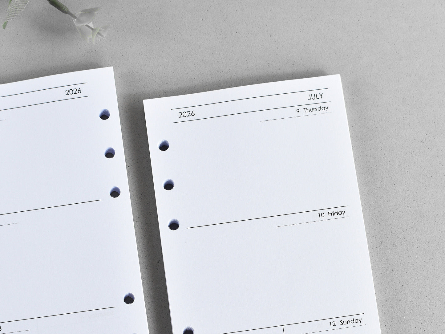 Planner Notebook Inserts Bundle - Monthly Weekly Refill (Personal Size) / P01