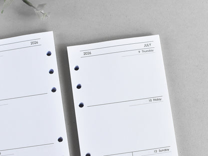 Planner Notebook Inserts Bundle - Monthly Weekly Refill (Personal Size) / P01