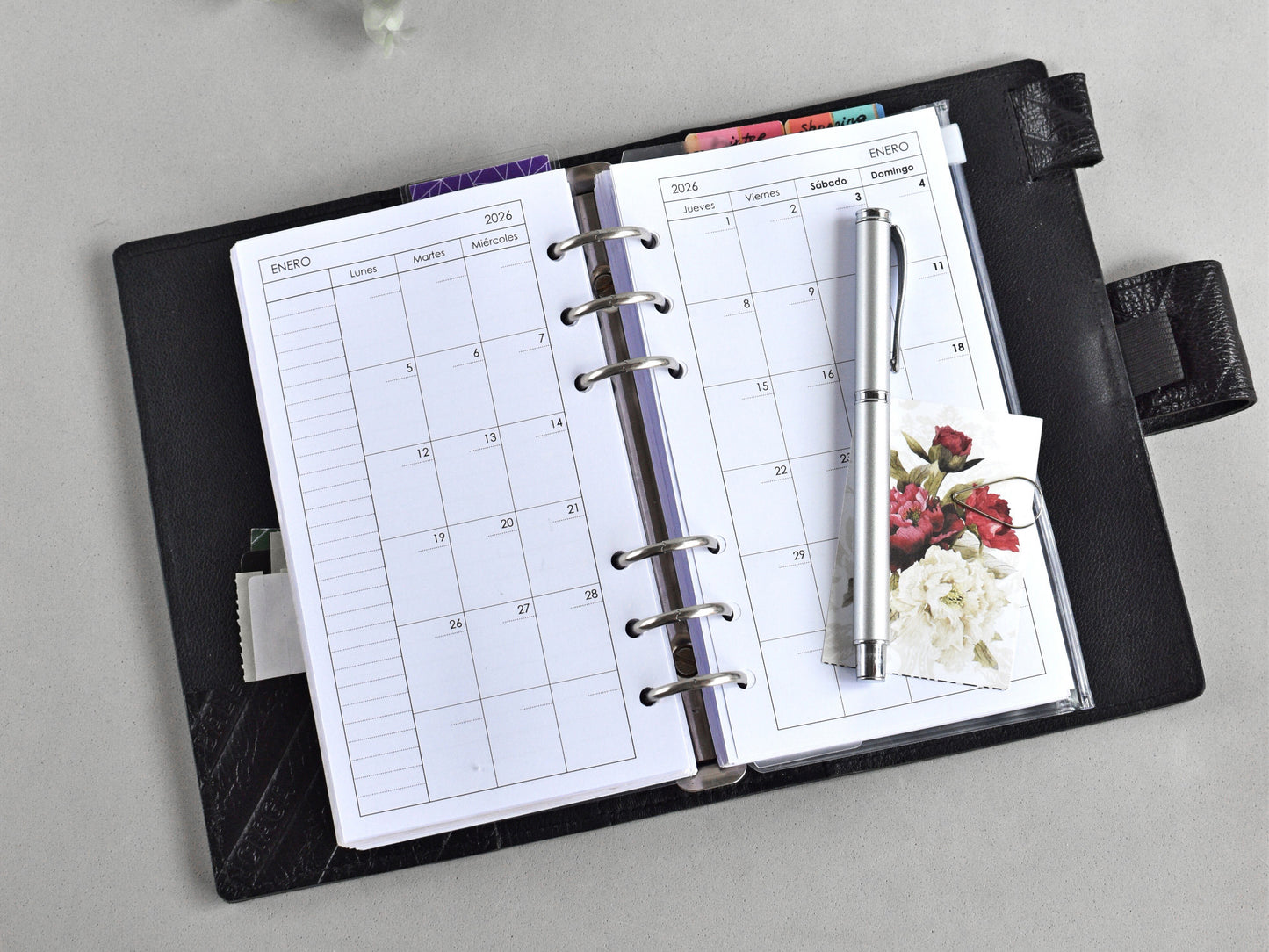 Planner with inserts spanish lenguage