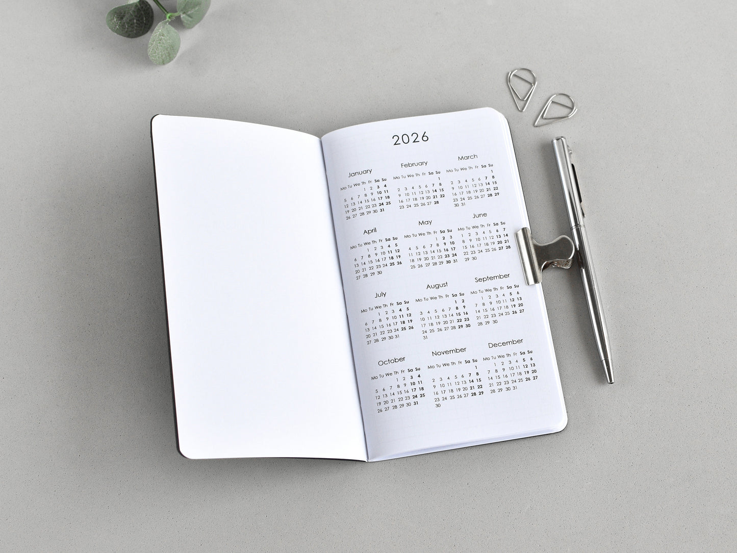 Travelers Notebook Inserts - Monthly Planner And Habit Tracker (Personal size) / TN-P-02