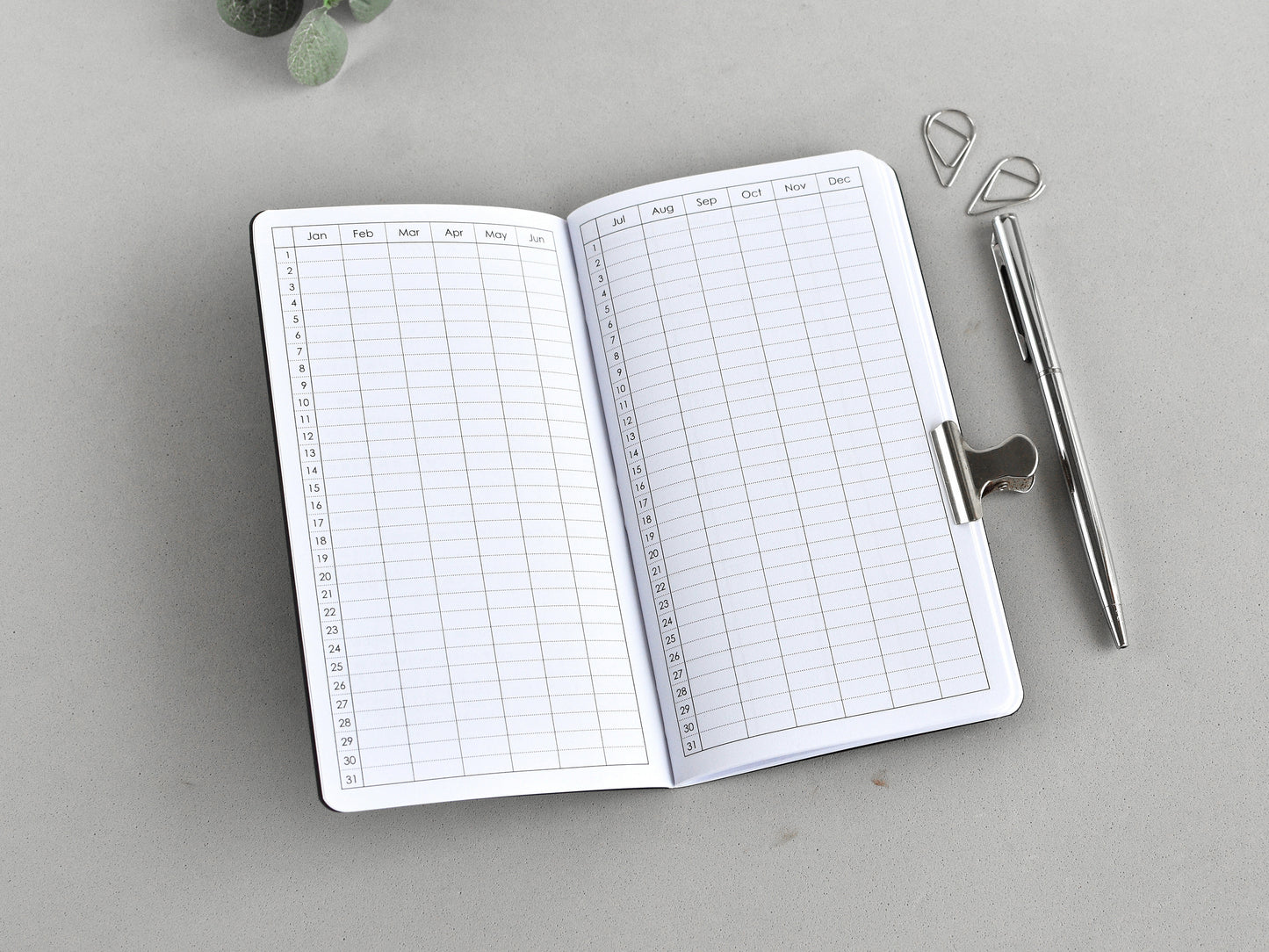 Travelers Notebook Inserts - Monthly Planner And Habit Tracker (Personal size) / TN-P-02