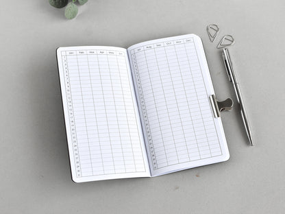 Travelers Notebook Inserts - Monthly Planner And Habit Tracker (Personal size) / TN-P-02