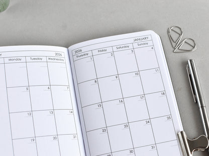 Travelers Notebook Inserts - Monthly Planner And Habit Tracker (Personal size) / TN-P-02