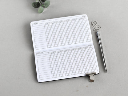 Travelers Notebook Inserts - Monthly Planner And Habit Tracker (Personal size) / TN-P-02