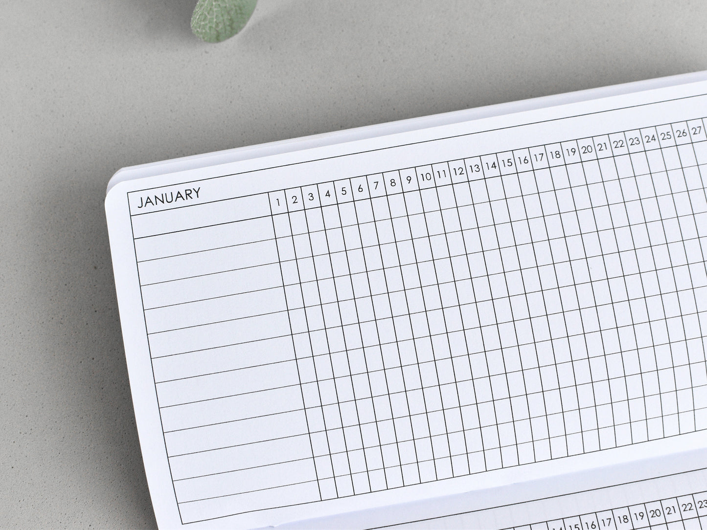 Travelers Notebook Inserts - Monthly Planner And Habit Tracker (Personal size) / TN-P-02