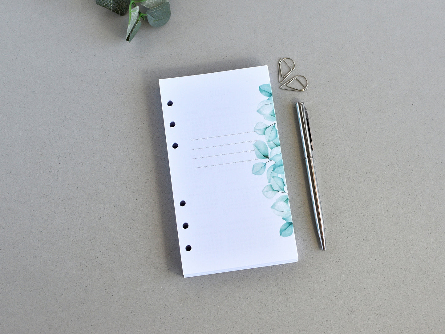 Ring Planner Notebook Inserts Set - Monthly And Weekly Refill (Personal Size) / P05