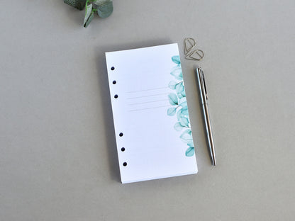 Ring Planner Notebook Inserts Set - Monthly And Weekly Refill (Personal Size) / P05