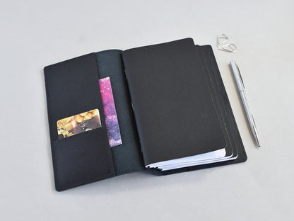 Opened traveller's notebook with inserts