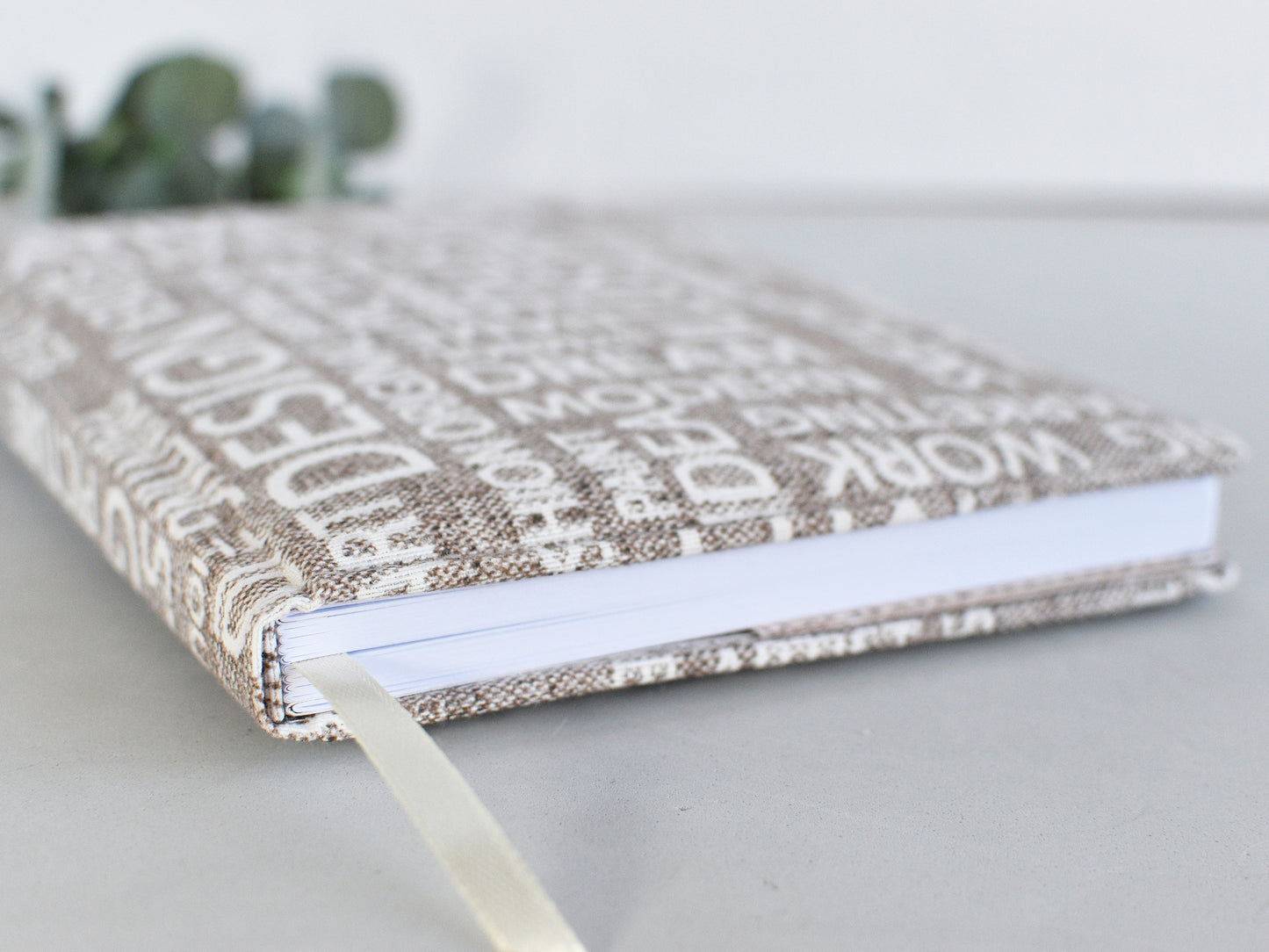 beautiful blank journal with a bookmark