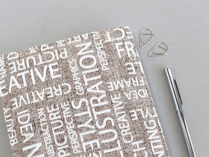 Fabric Journal Notebook - Blank Book (A5 size)