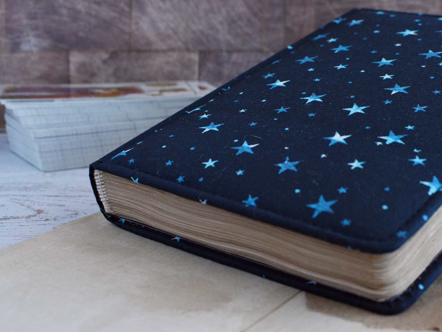 Old Paper Notebook - Astro Book, Vintage Style Journal (B6 size)