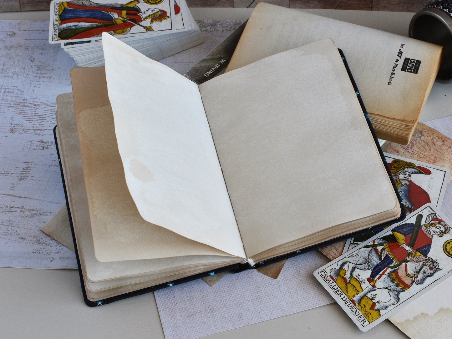 Old Paper Notebook - Astro Book, Vintage Style Journal (B6 size)