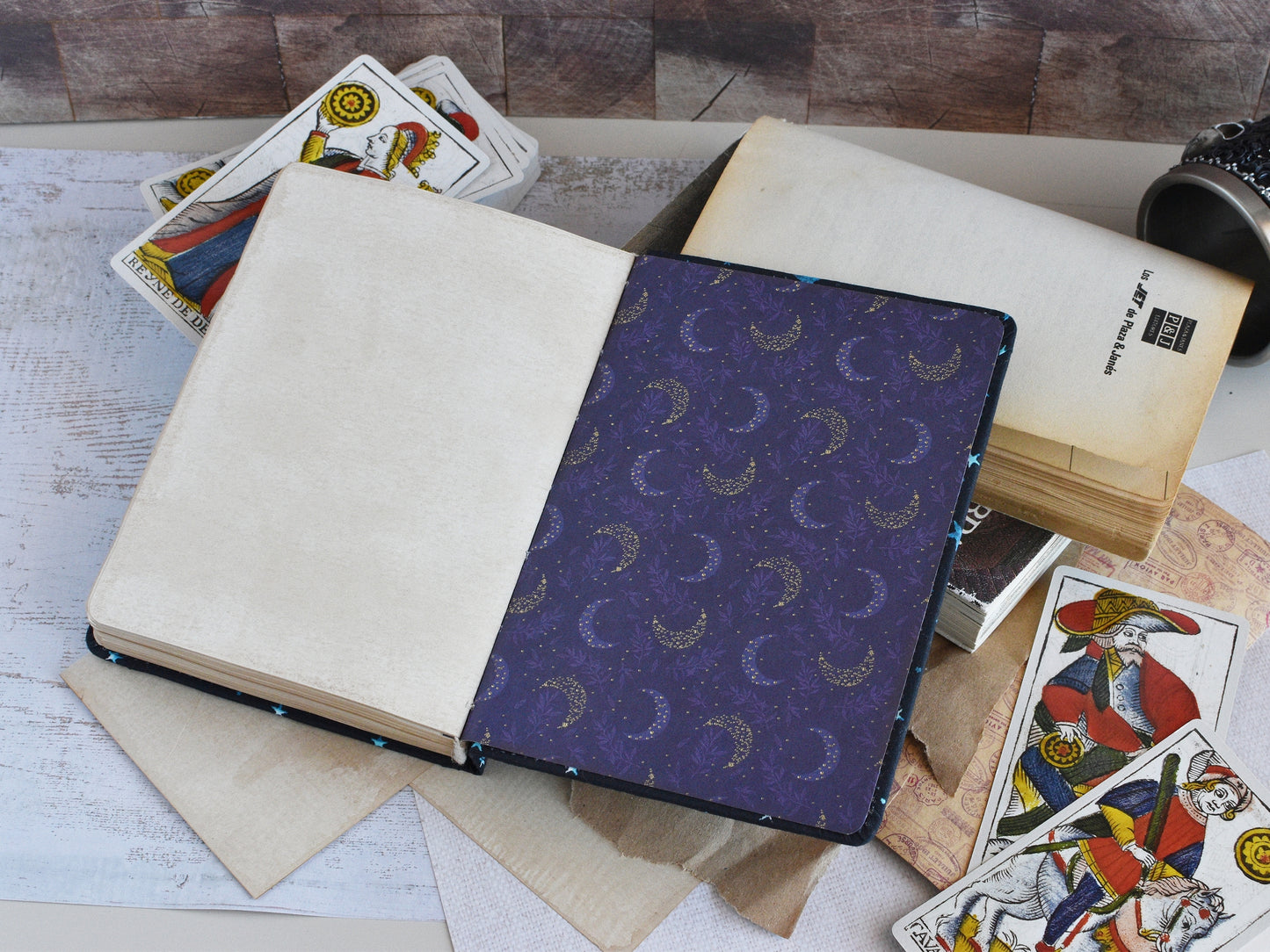Old Paper Notebook - Astro Book, Vintage Style Journal (B6 size)