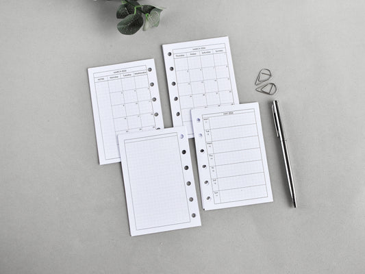 Monthly Weekly Planner Inserts - Hobonichi style (Pocket Size) / PC-15n