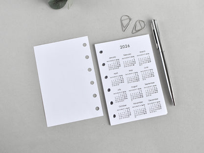 Monthly Weekly Planner Inserts - Hobonichi style (Pocket Size) / PC-15n