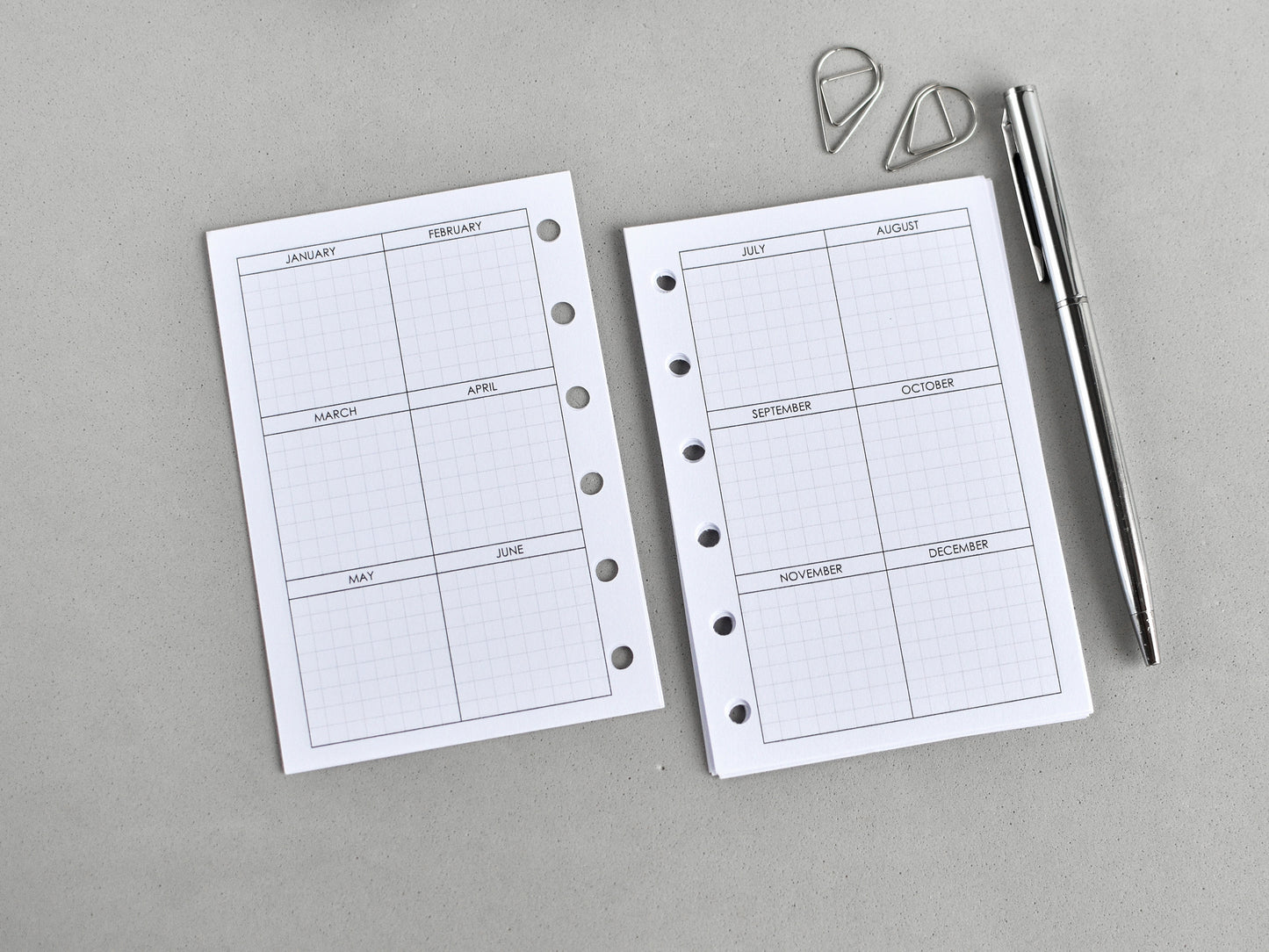 Monthly Weekly Planner Inserts - Hobonichi style (Pocket Size) / PC-15n