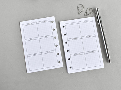 Monthly Weekly Planner Inserts - Hobonichi style (Pocket Size) / PC-15n