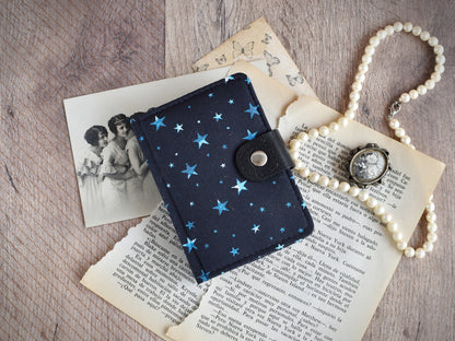 Small Vintage-Styled Fabric Notebook - Stars Journal (A7 size)